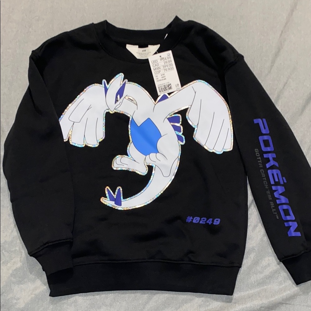 H&M Black Pokémon Sweatshirt with Lugia